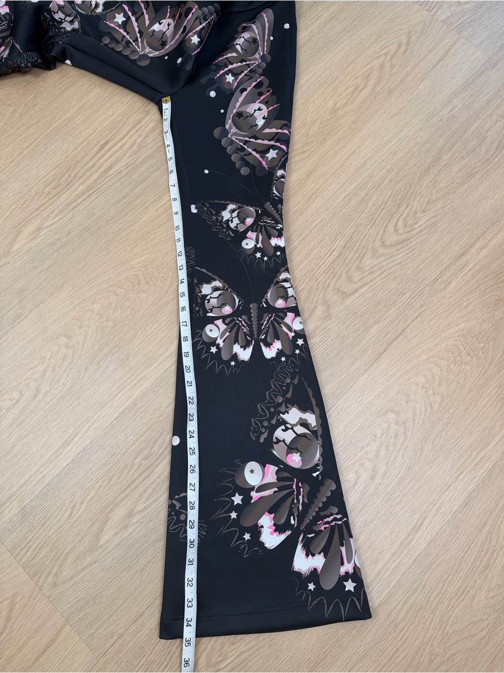 NWOT Cynthia Rowley Bonded Fit and Flare Neoprene Pants in Black Butterfly 4 - Picture 5 of 10